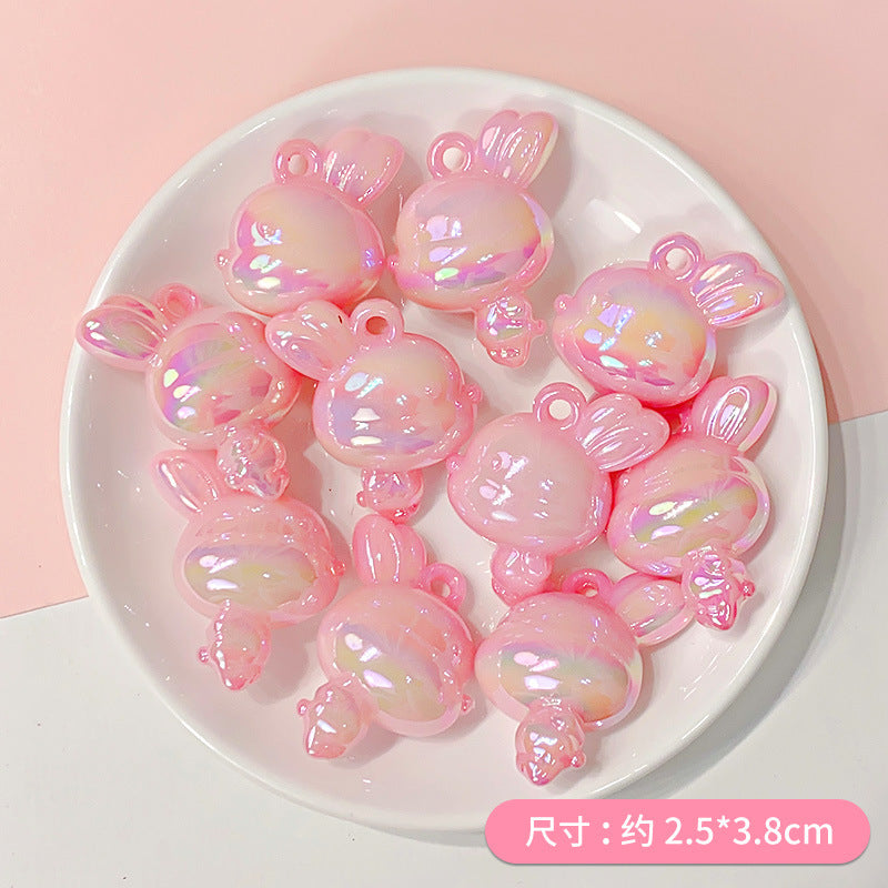 Wholesale .30PCS Acrylic Luminous Bear Rabbit Beads